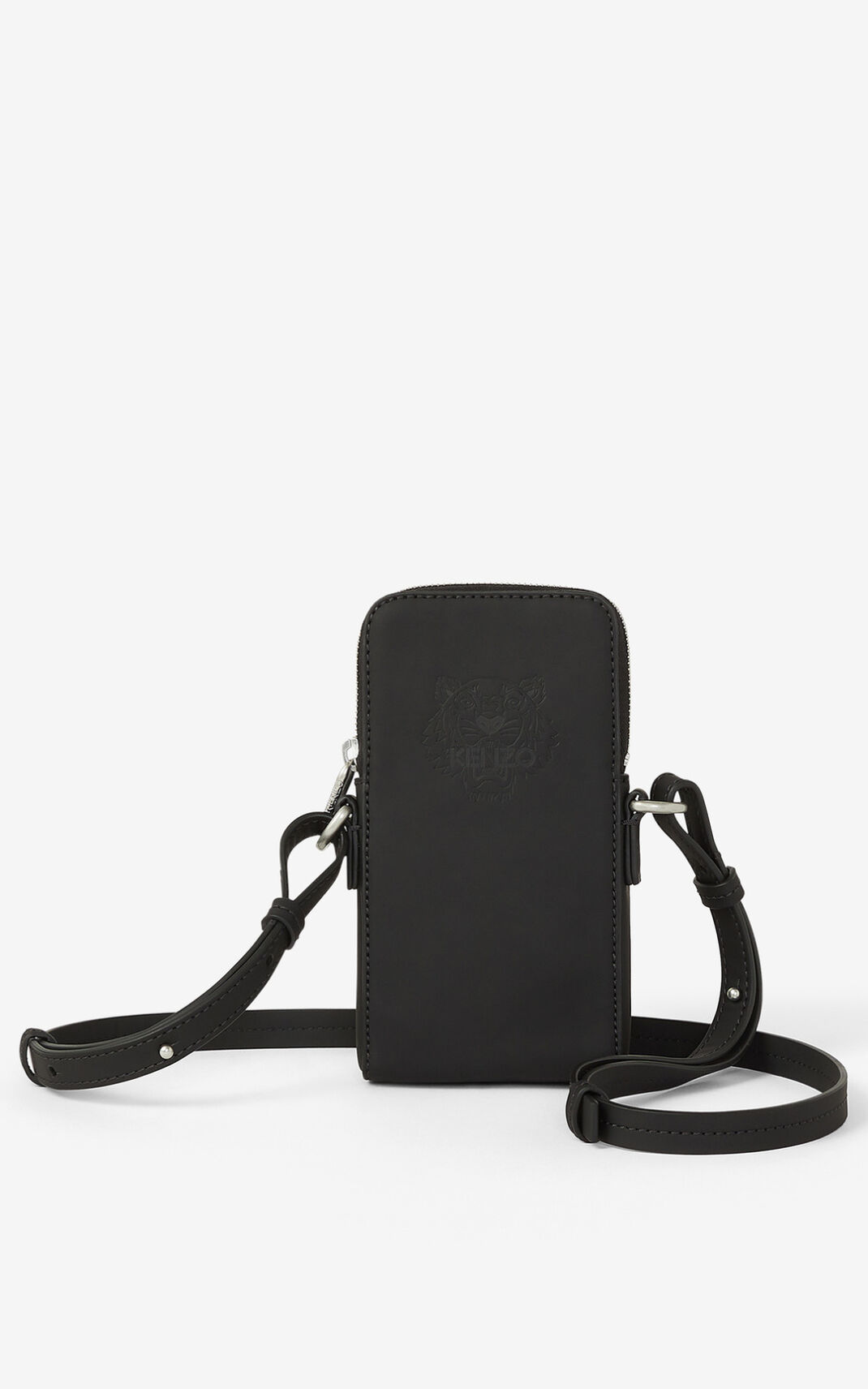 Sac Bandoulière Kenzo Preppy Tiger crossbody phone case Femme Noir | DHJB-42160